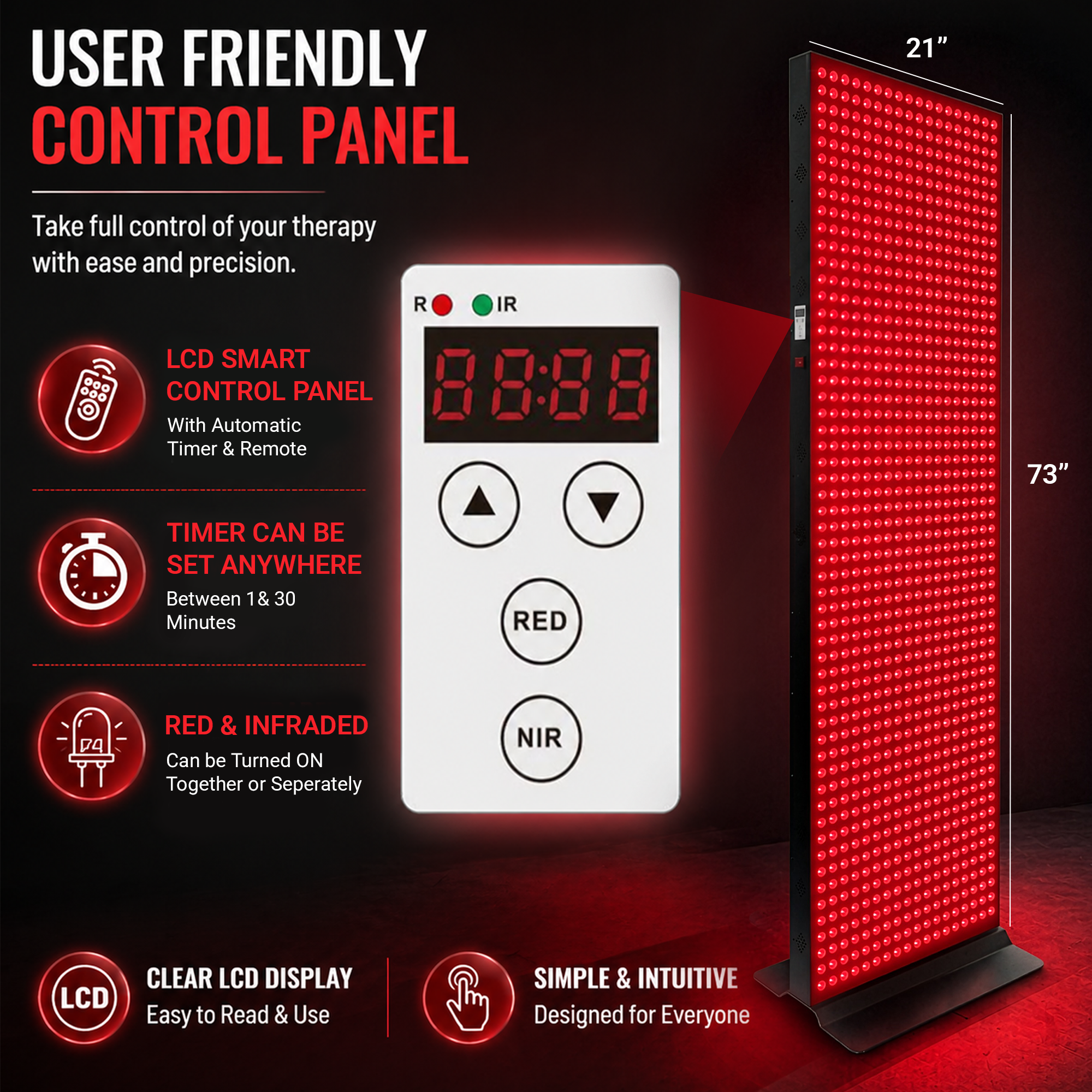EXESAS 1008 LED, 5040W Dual-Chip, Red Light Therapy Device for Full Body, 4-Wavelengths Infrared LED Panel for Skin, Weight, Pain, Wellness