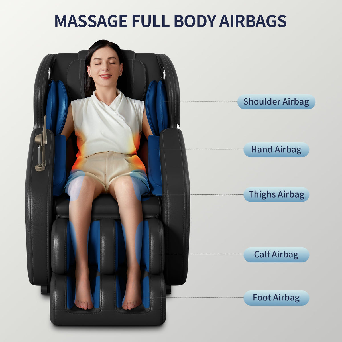 Zero-Gravity Full-Body Shiatsu Massage Chair | Black