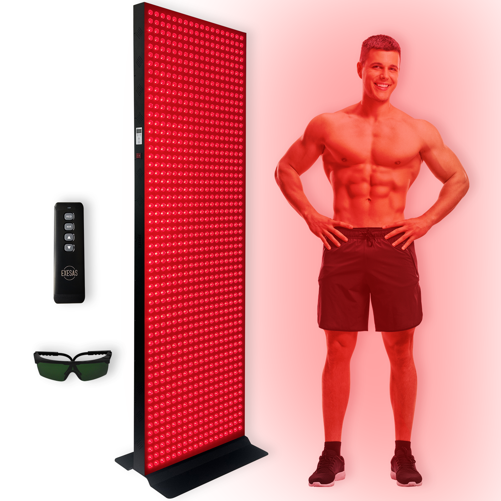 EXESAS 1008 LED, 5040W Dual-Chip, Red Light Therapy Device for Full Body, 4-Wavelengths Infrared LED Panel for Skin, Weight, Pain, Wellness
