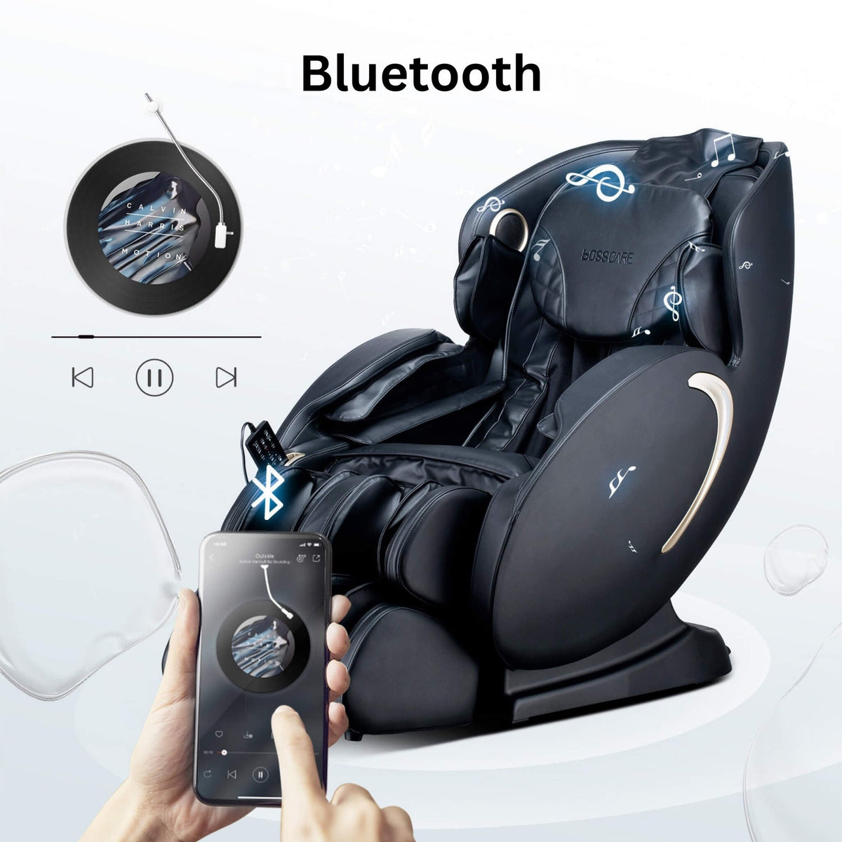 Bosscare Full Body 3D Zero Gravity Shiatsu Recliner Massage Chair With App (SAK32840)