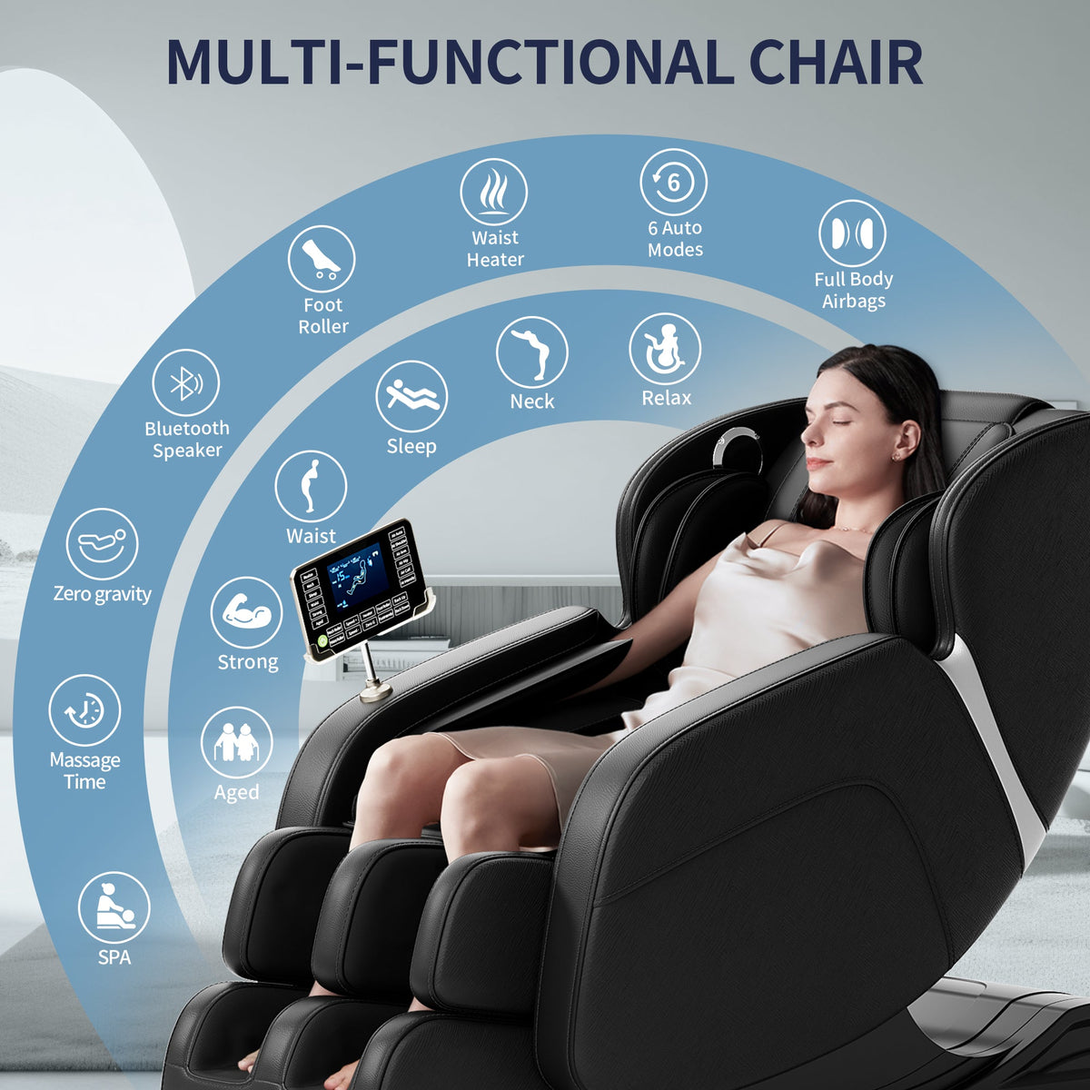 Zero-Gravity Full-Body Shiatsu Massage Chair | Black