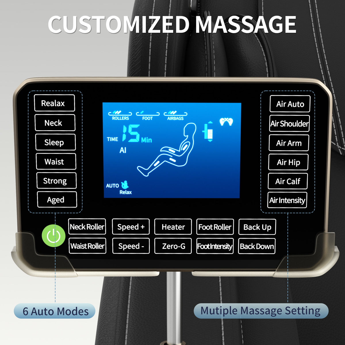 Zero-Gravity Full-Body Shiatsu Massage Chair | Black