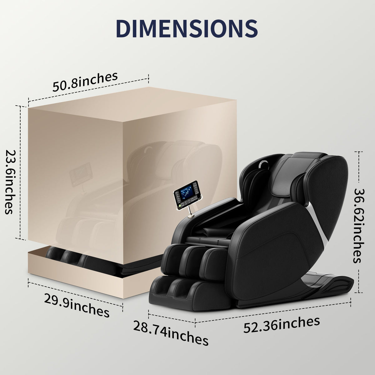 Zero-Gravity Full-Body Shiatsu Massage Chair | Black