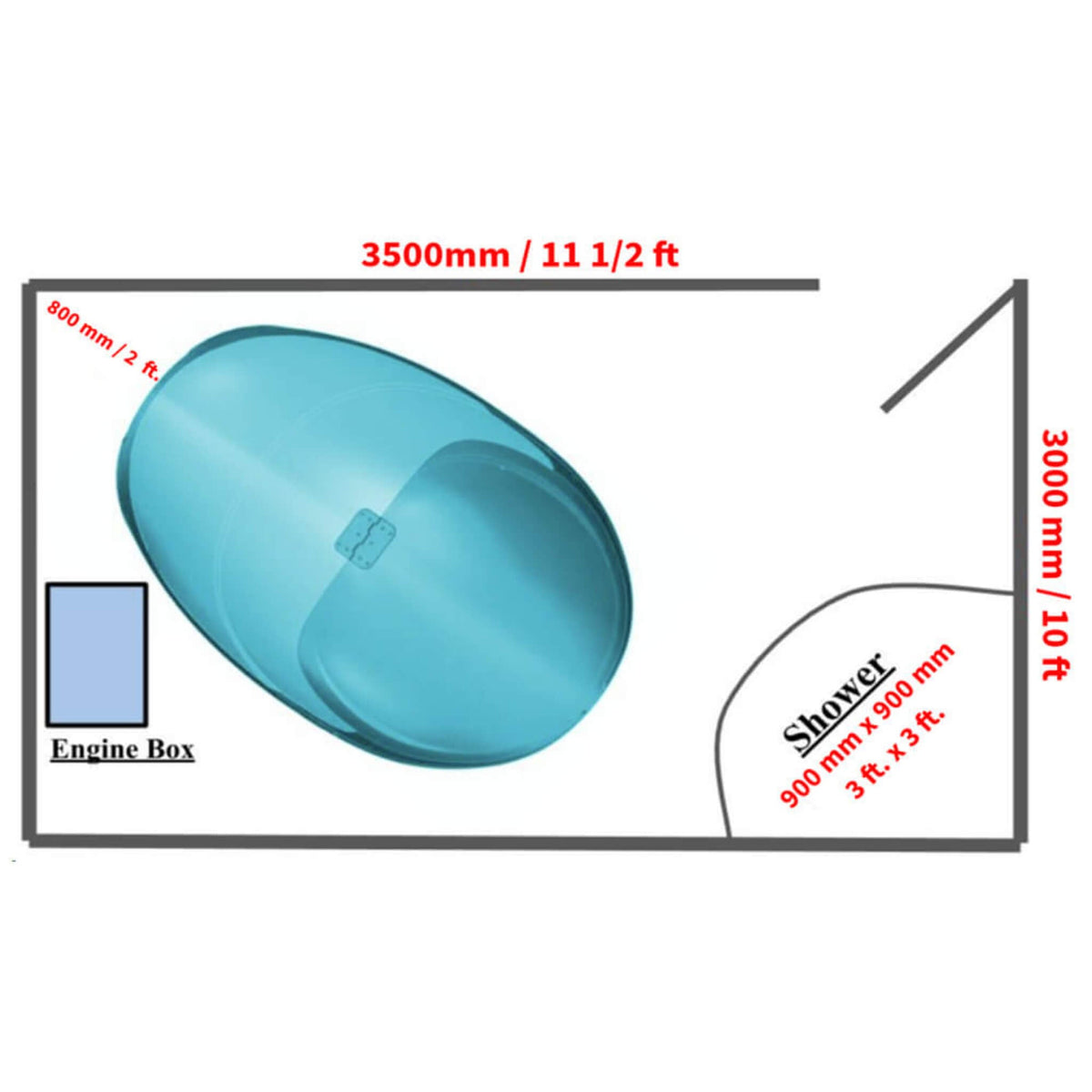 Dreampod Sport Commercial Home Flotation Sensory Isolation Tank Pod Spa [DPFP205WPE] (SAK25948)